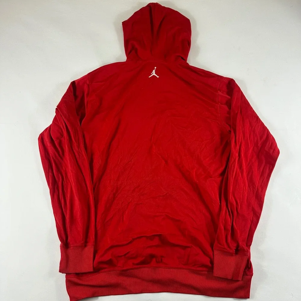Jordan Red Carthage Volleyball Zip Up Hoodie Jacket‎ Mens XLT